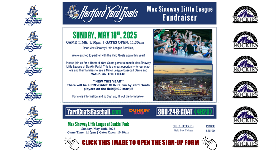 Hartford Yard Goats Fundraiser and Sign-Up Form